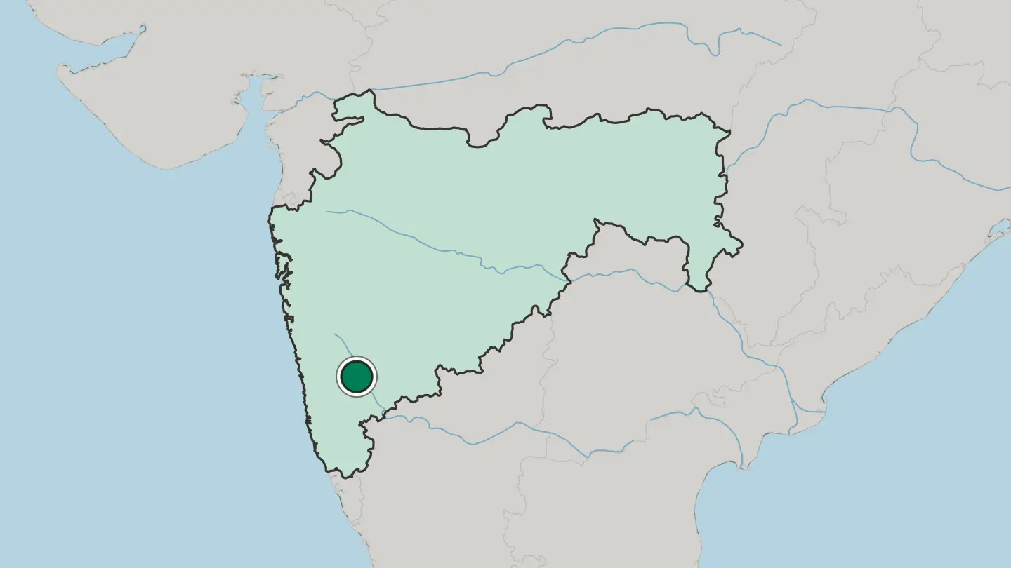 Map of Karād in India