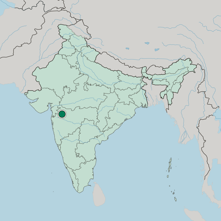 Map showing Malegaon — In India