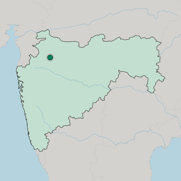 Map showing Malegaon — In State of Mahārāshtra