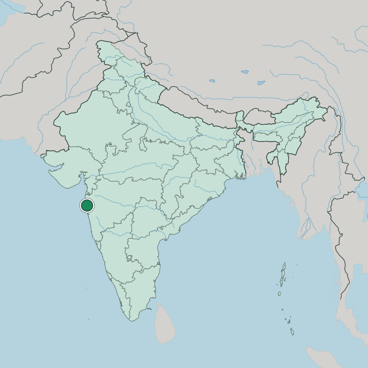 Map showing South Mumbai — In India