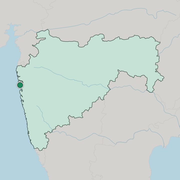 Map showing South Mumbai — In State of Mahārāshtra