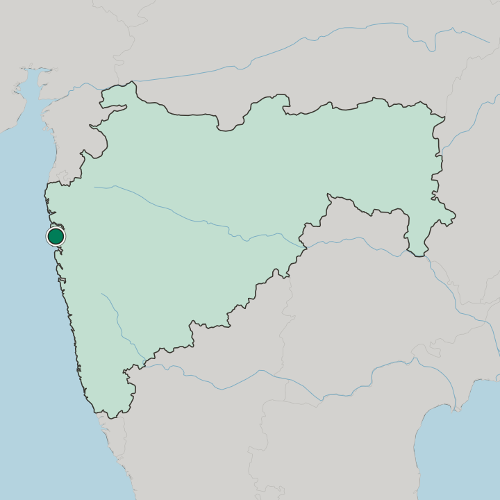 Map showing South Mumbai — In State of Mahārāshtra
