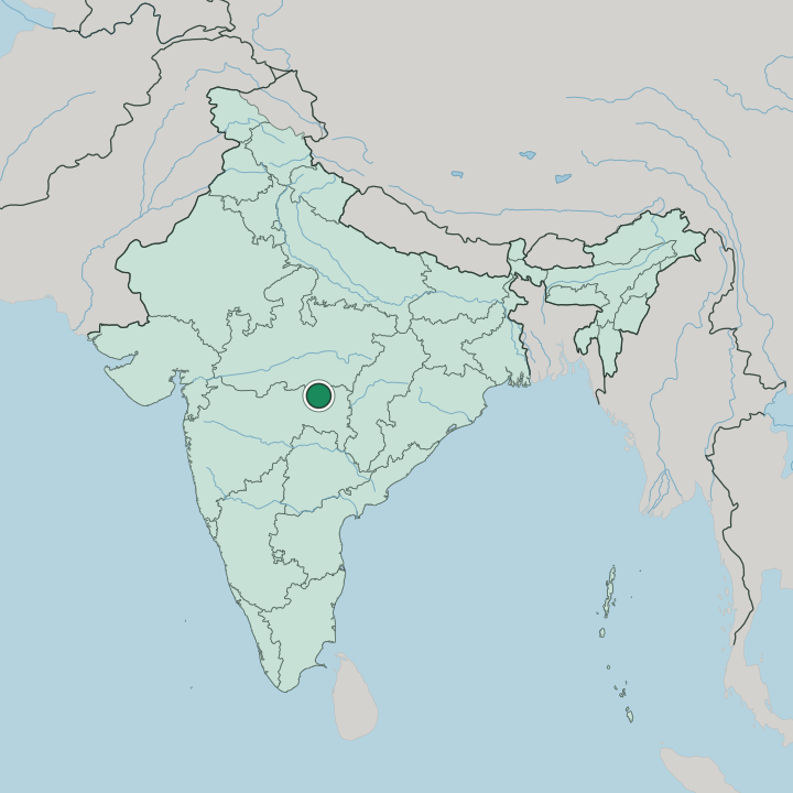 Map showing Nagpur — In India