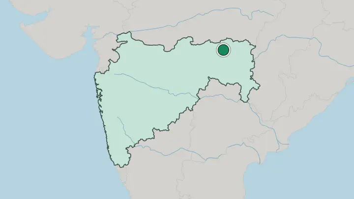 Map of Nagpur in India