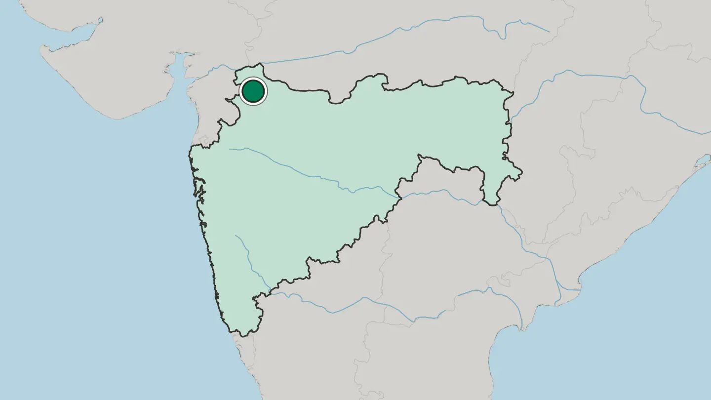 Map of Nandurbar in India