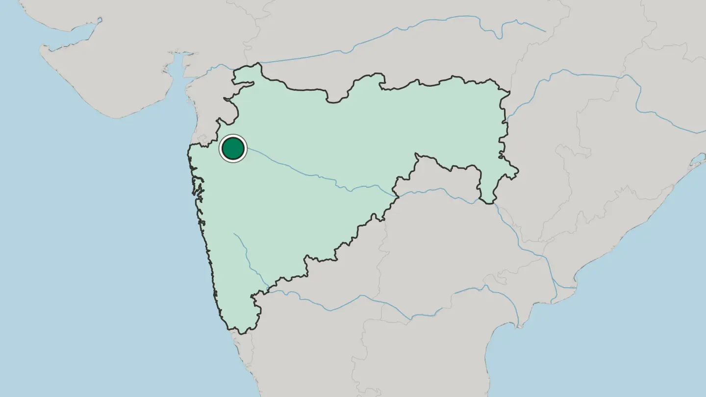 Map of Nashik in India