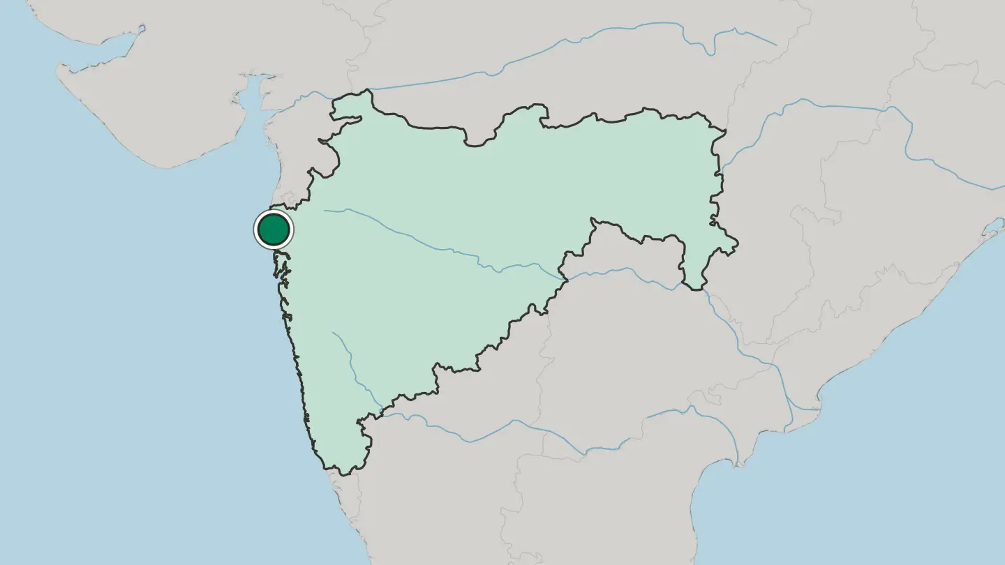 Map of Pālghar in India