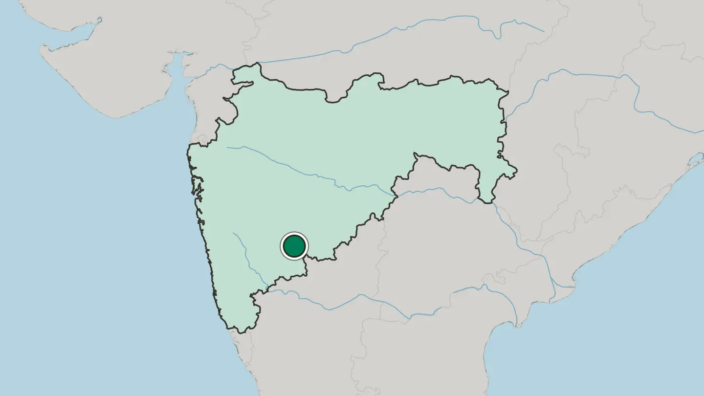 Map of Pandharpur in India