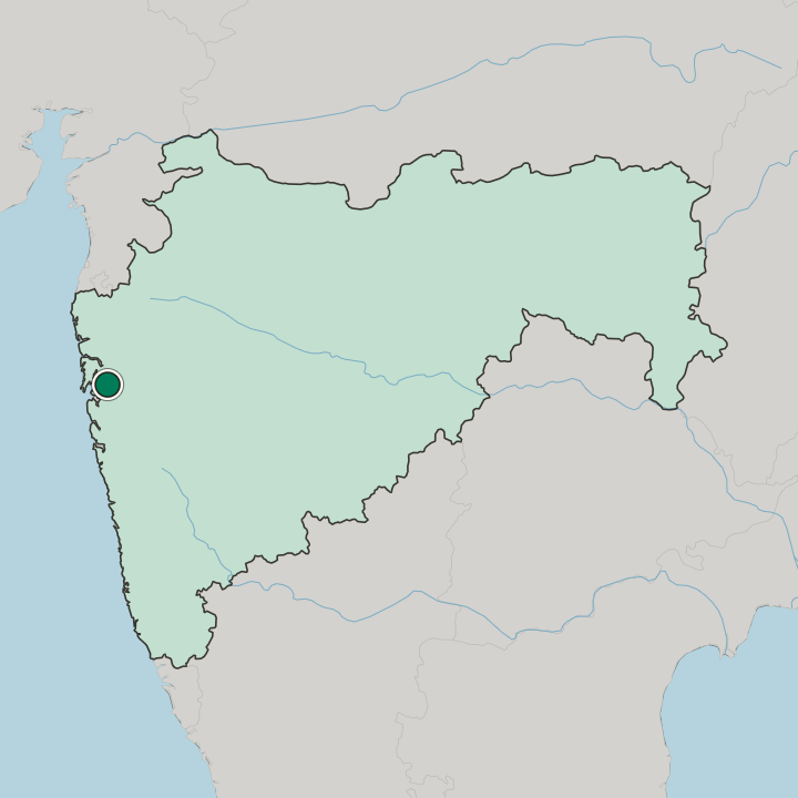 Map showing Kharghar — In State of Mahārāshtra
