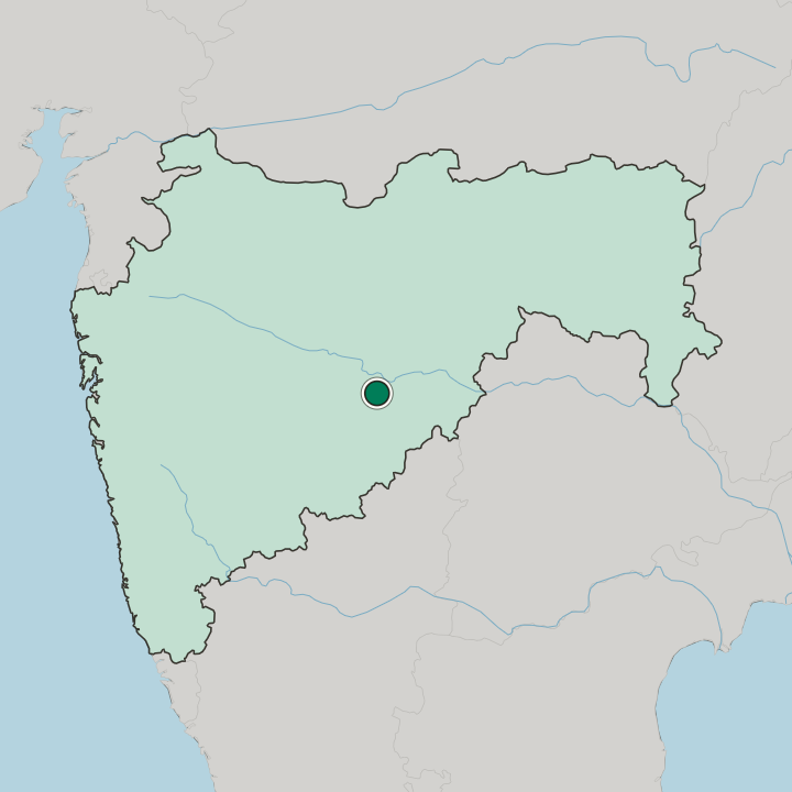 Map showing Parli Vaijnāth — In State of Mahārāshtra