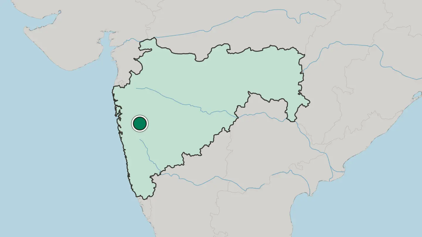 Map of Pimpri-Chinchwad in India