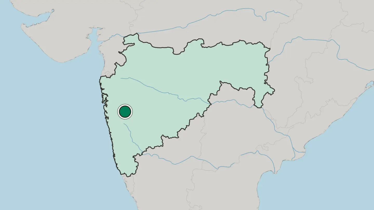 Map of Pune in India