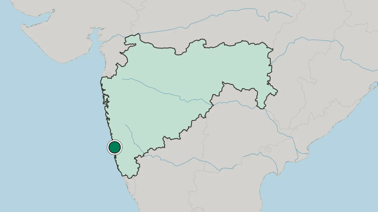 Map of Ratnagiri in India