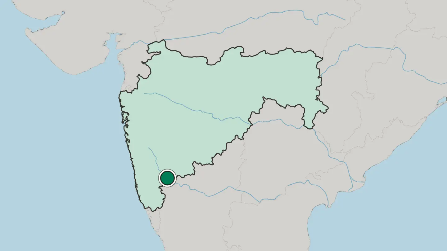 Map of Sāngli in India