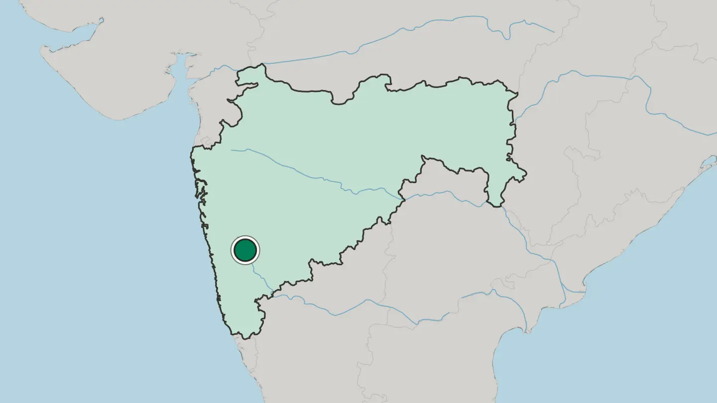 Map of Satara in India