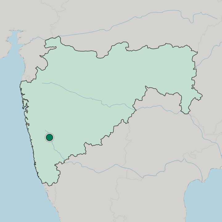 Map showing Satara — In State of Mahārāshtra