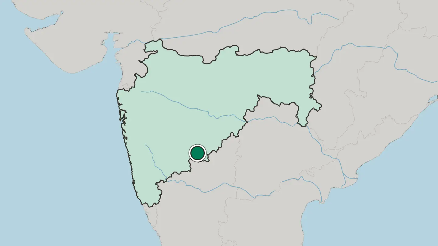 Map of Sholapur in India