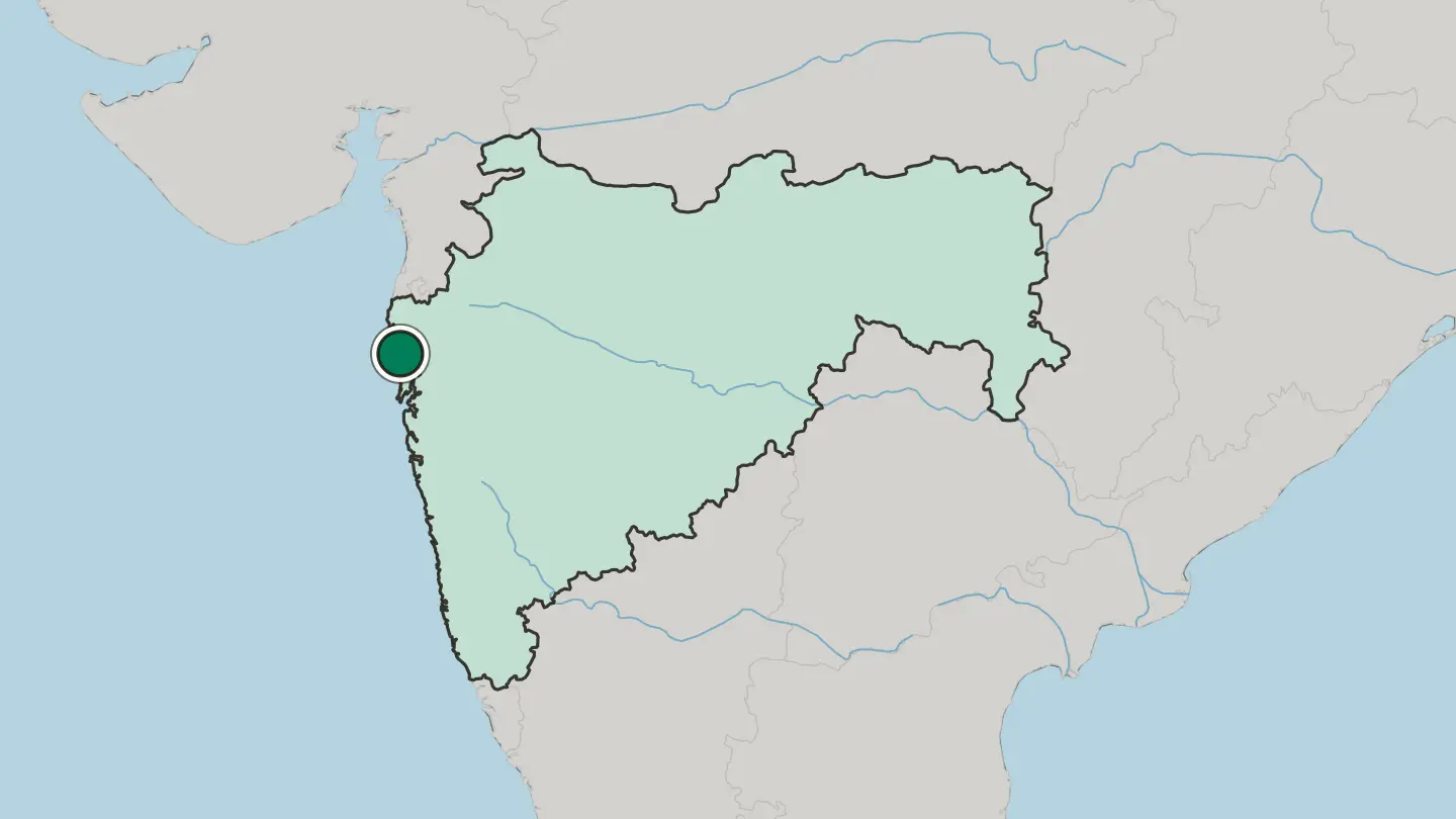 Map of Virār in India