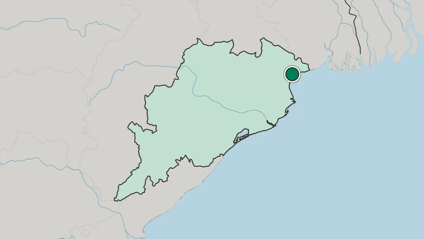 Map of Balasore in India