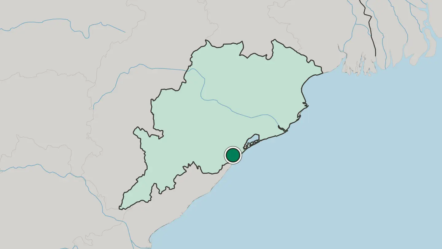 Map of Brahmapur in India
