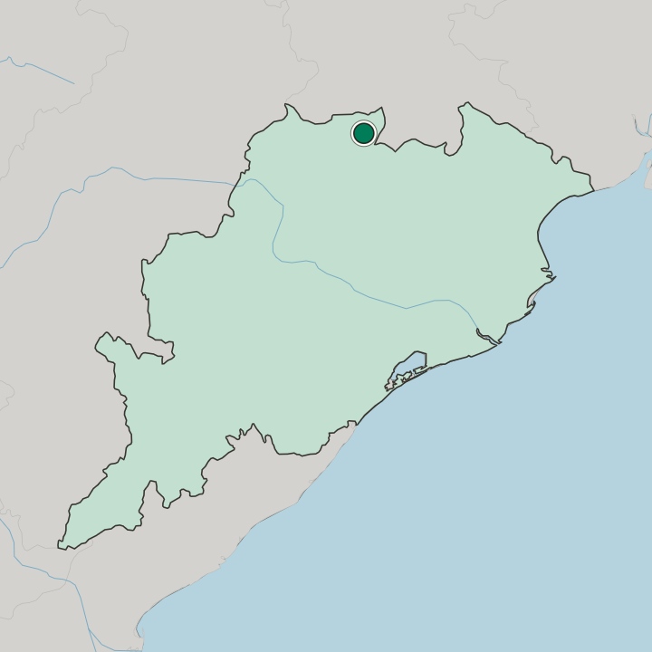 Map showing Rourkela — In State of Odisha