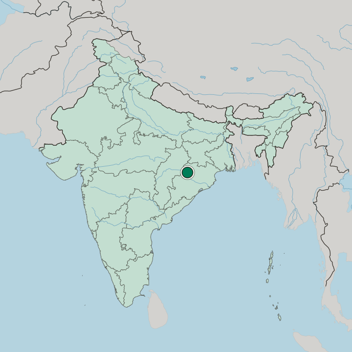 Map showing Sambalpur — In India