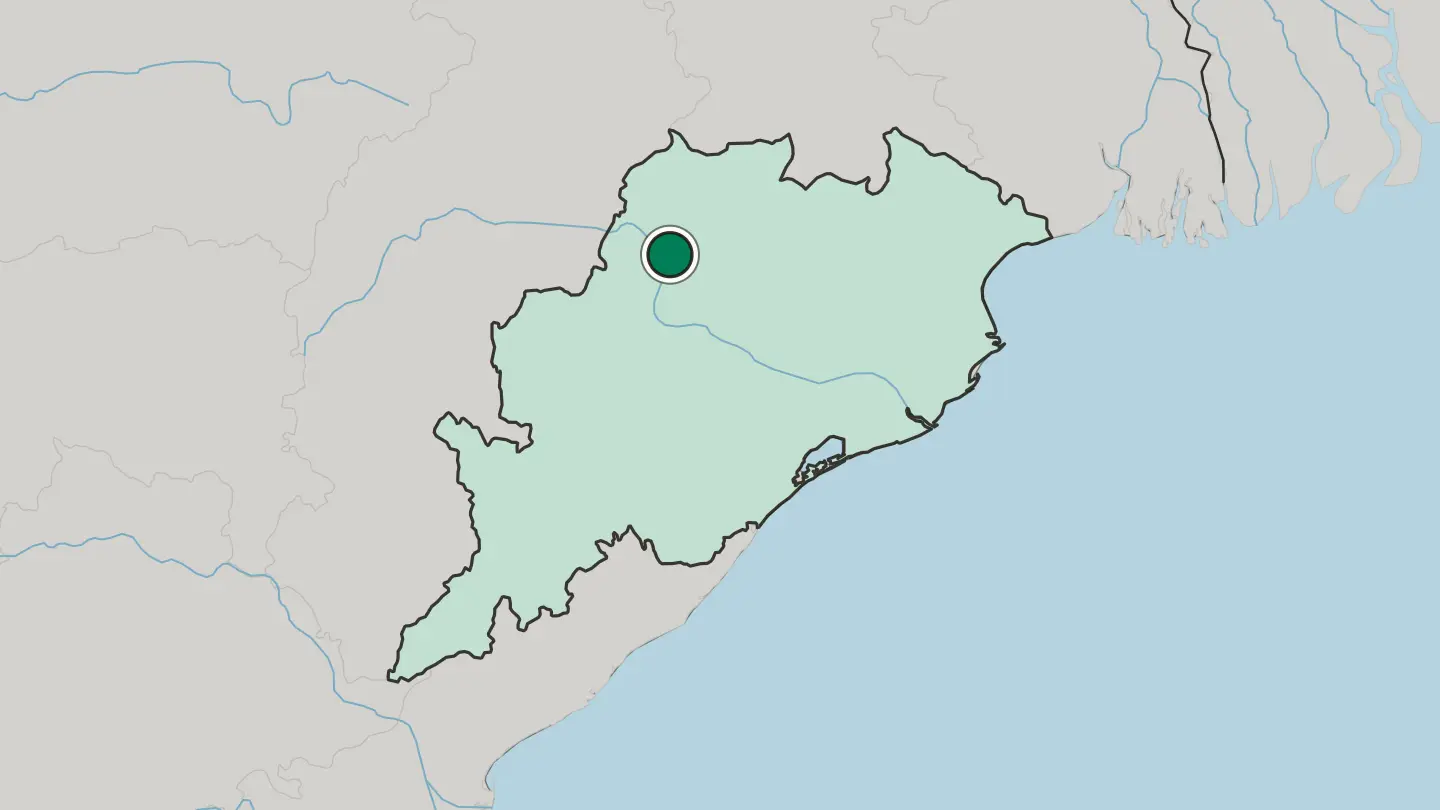 Map of Sambalpur in India