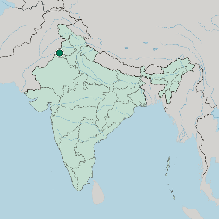 Map showing Abohar — In India