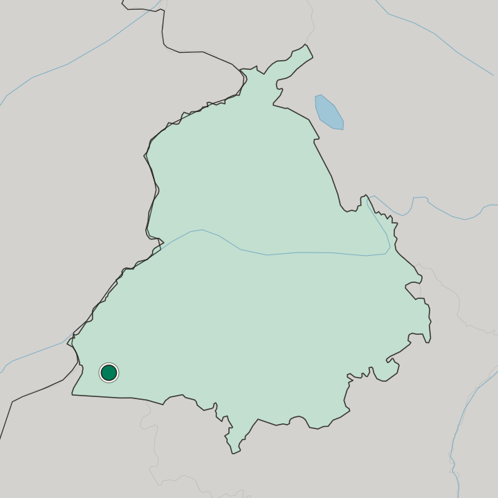 Map showing Abohar — In State of Punjab