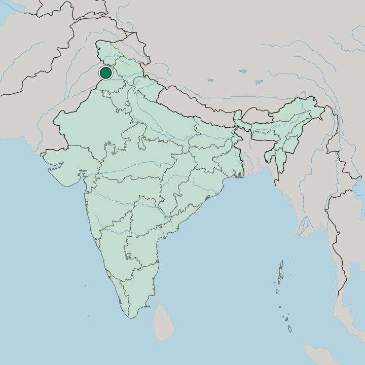 Map showing Amritsar — In India