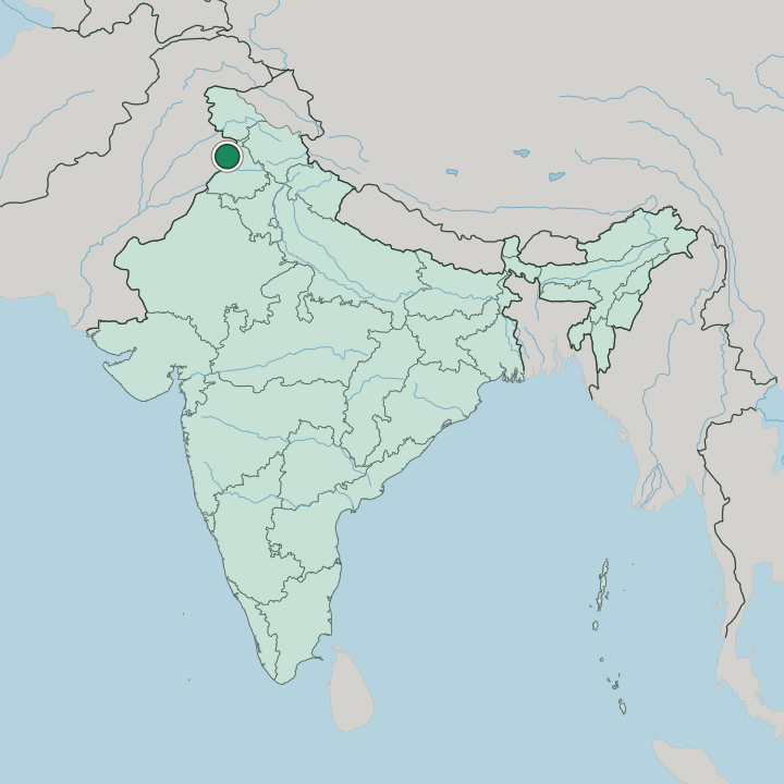Map showing Amritsar — In India