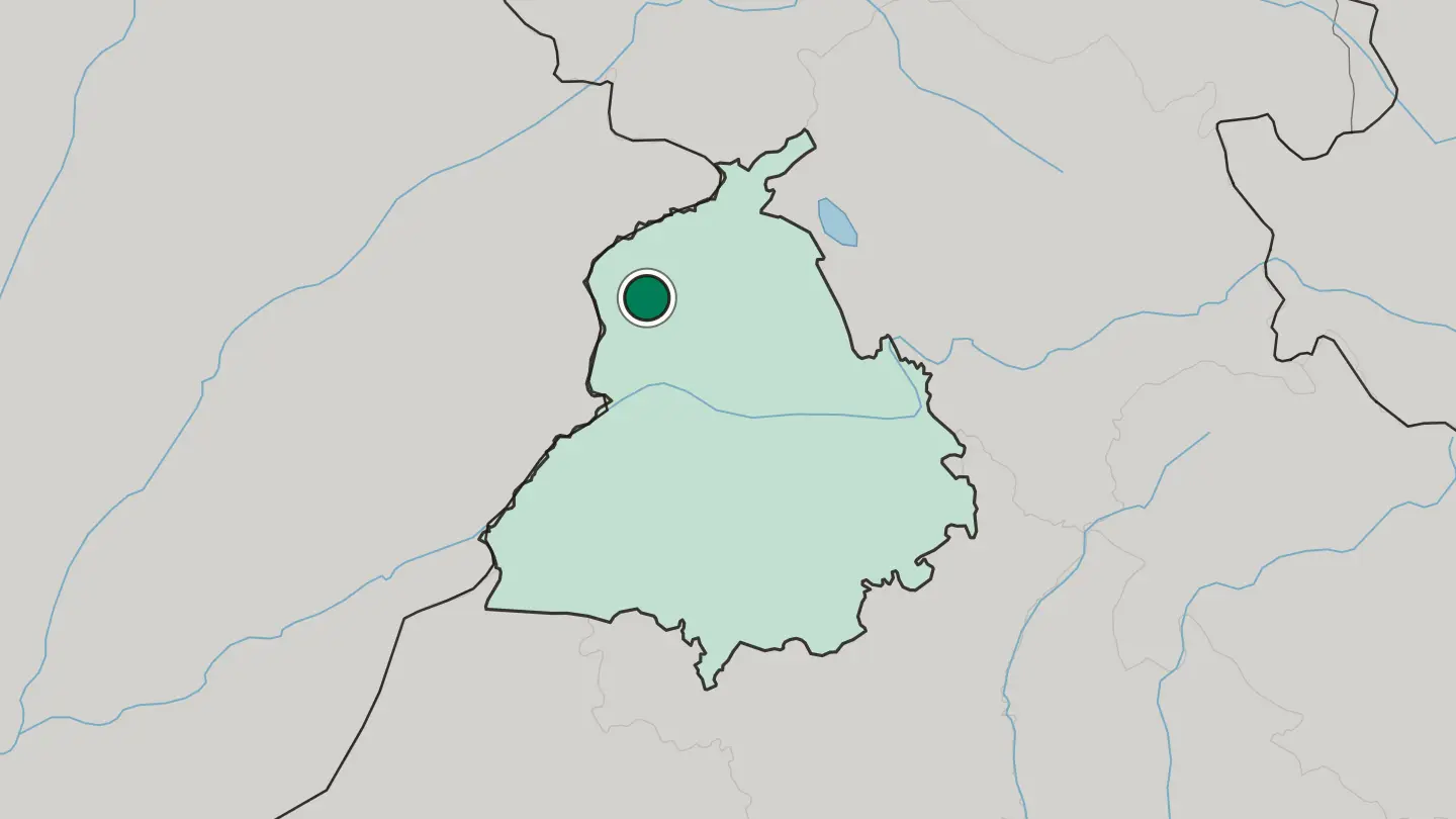 Map of Amritsar in India