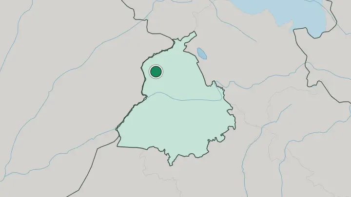 Map of Amritsar in India