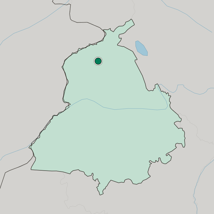 Map showing Batāla — In State of Punjab