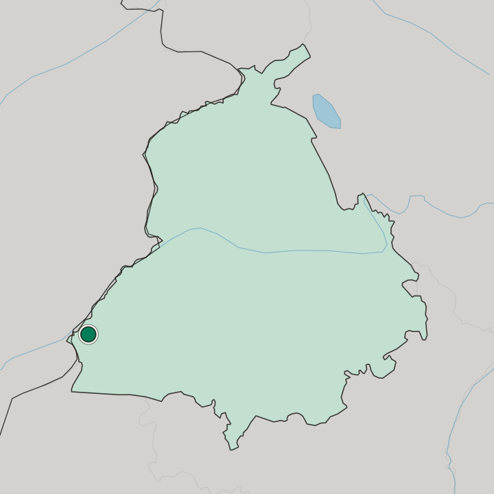 Map showing Fazilka — In State of Punjab