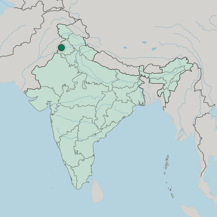 Map showing Firozpur — In India