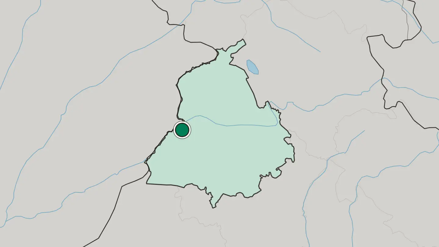 Map of Firozpur in India