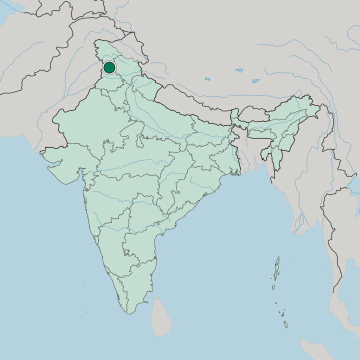 Map showing Gurdaspur — In India