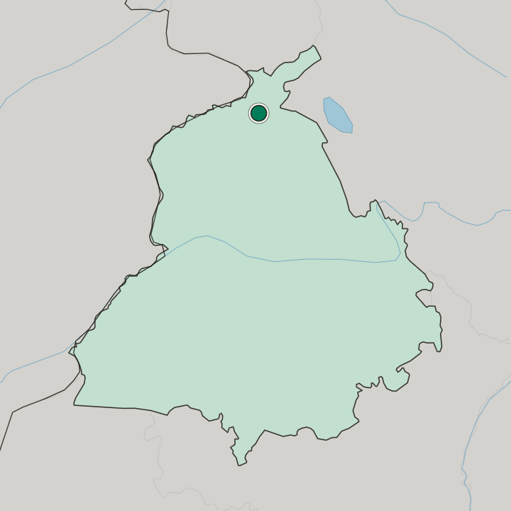 Map showing Gurdaspur — In State of Punjab