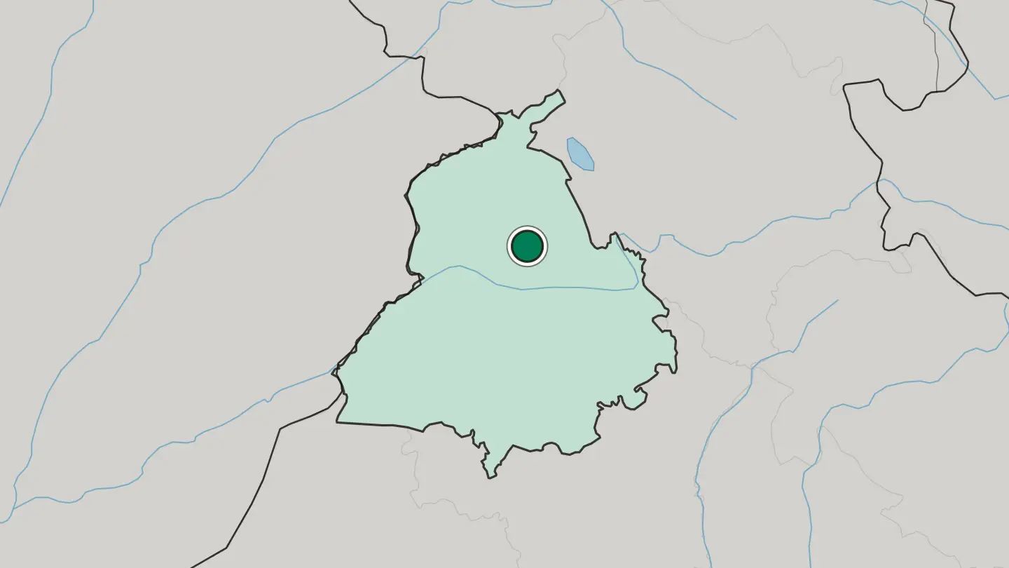 Map of Jalandhar in India