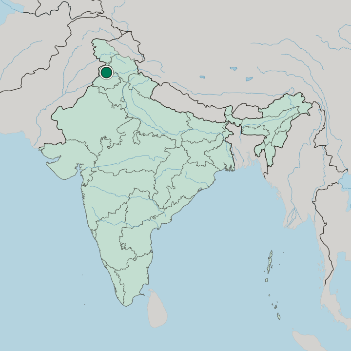 Map showing Kapurthala Town — In India