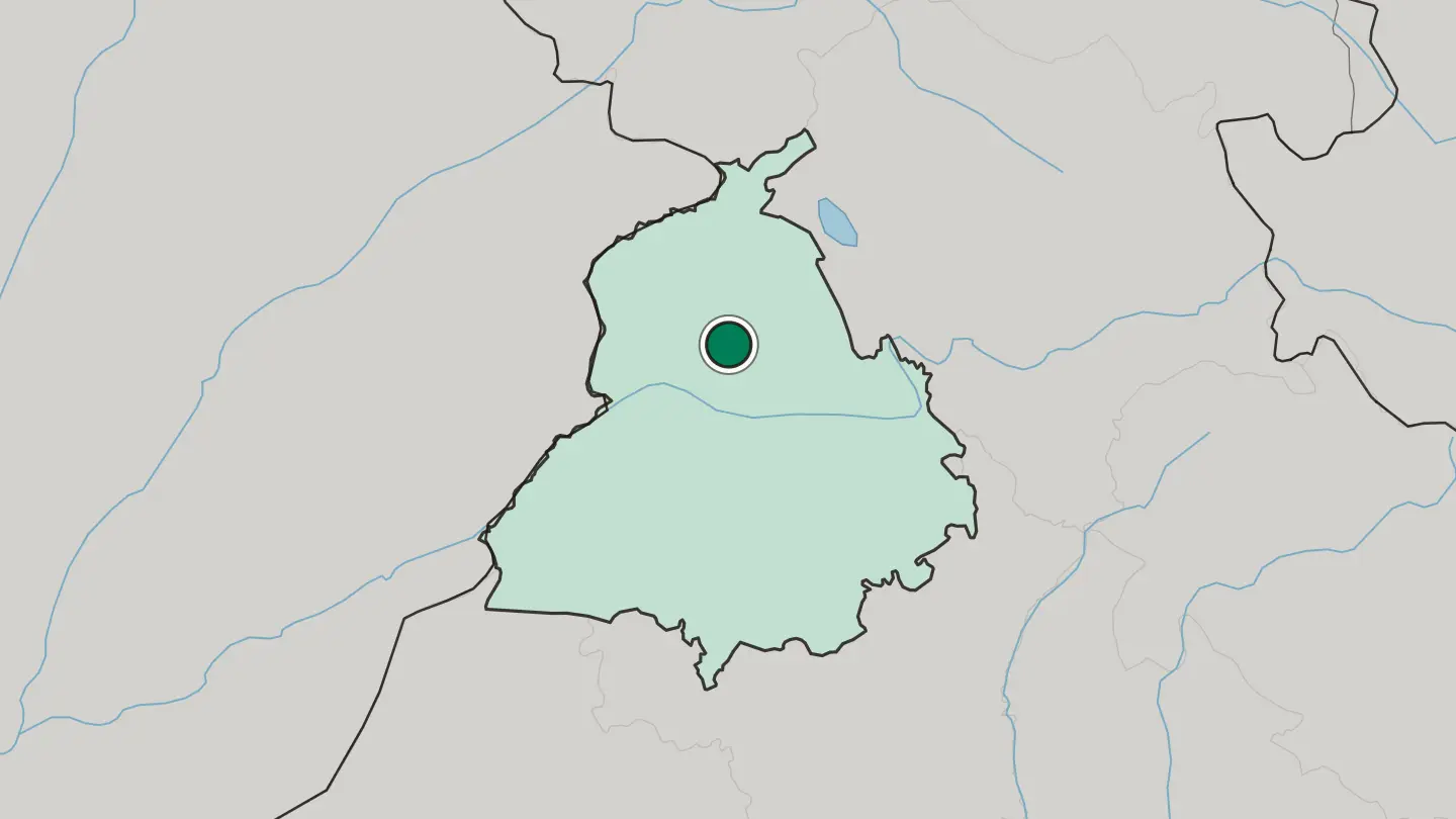 Map of Kapurthala Town in India