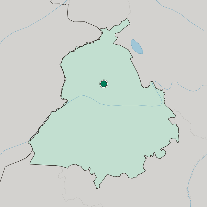 Map showing Kapurthala Town — In State of Punjab