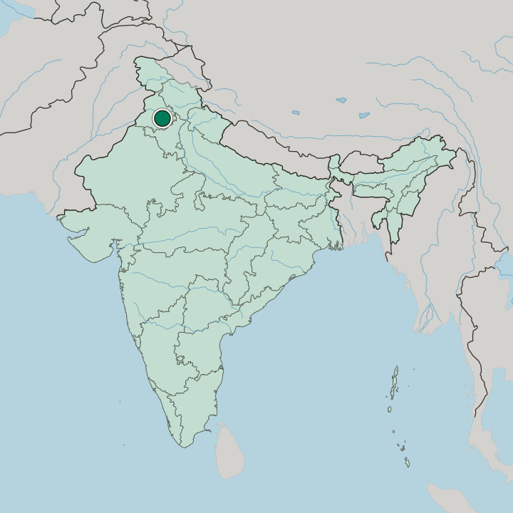 Map showing Māler Kotla — In India