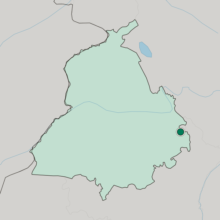 Map showing Mohali — In State of Punjab
