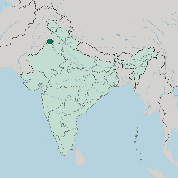 Map showing Muktsar — In India