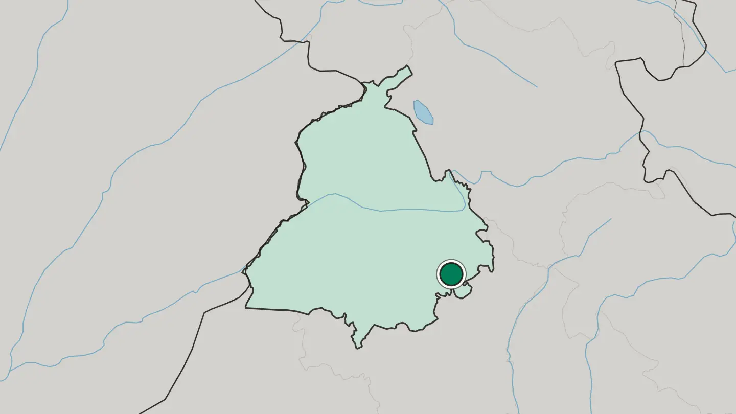 Map of Patiāla in India