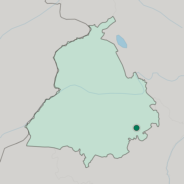 Map showing Patiāla — In State of Punjab