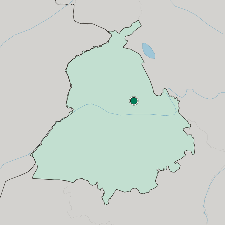 Map showing Phagwāra — In State of Punjab