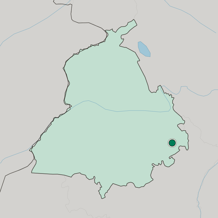 Map showing Rajpura — In State of Punjab